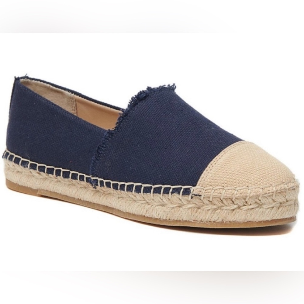 J. McLaughlin Redding Navy Canvas Espadrilles.‎